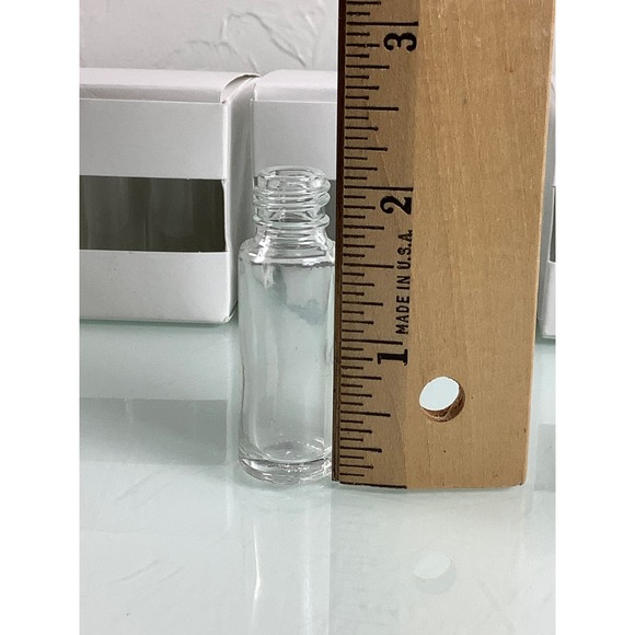 Clear glass silver cap with roll on bottles 5 ml or 1/6 oz Qty 23 units NEW - Picture 3 of 6
